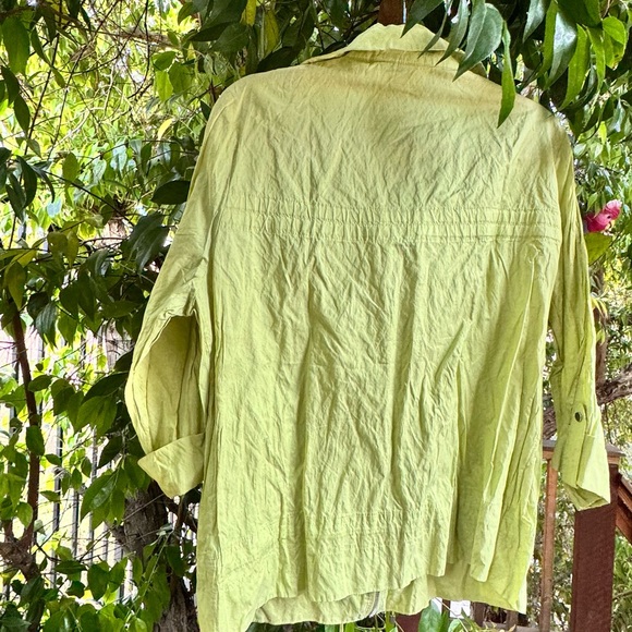 Zenergy by Chico’s Lightweight Lime Green Utility Zip Jacket – Size 2 (12) - Picture 2 of 13